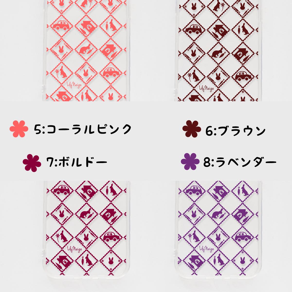 スマホケース アンティーク柄 たくさんのウサギ柄 アンドロイド iPhone ケース | 4枚目